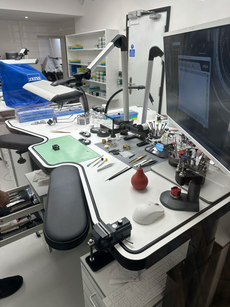 Watch servicing and repairs at the Alpha Group workshop in Hatton Garden