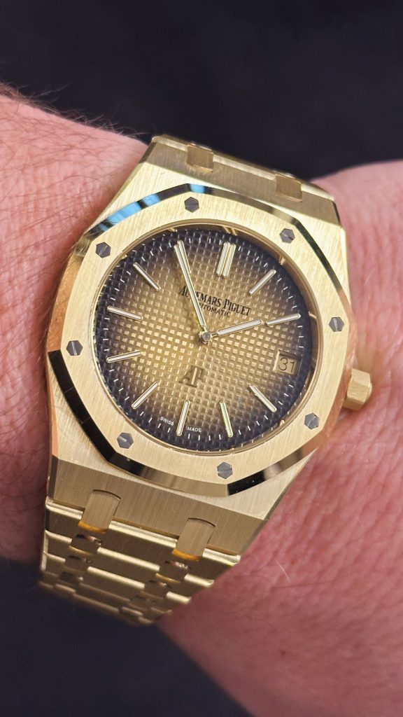 Close view of a vintage watch in the Alpha Group workshop